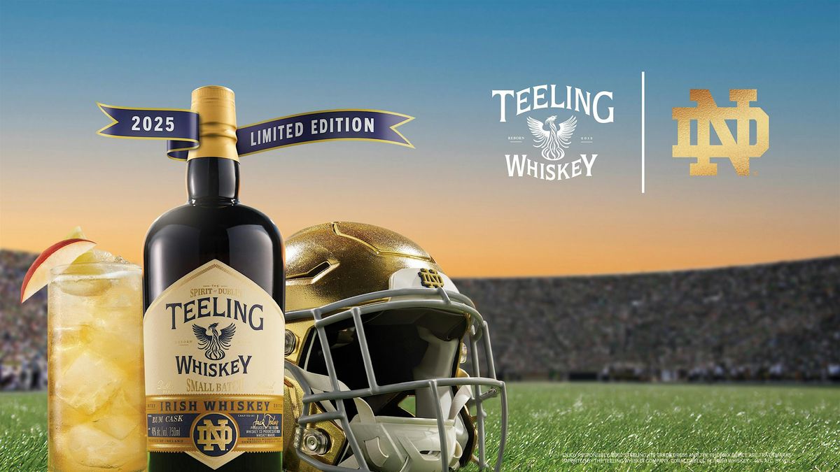 Notre Dame vs. Stanford Weekend Bottle Engraving with Teeling Irish Whiskey