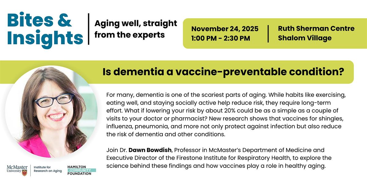 Bites & Insights: Is dementia a vaccine-preventable condition?