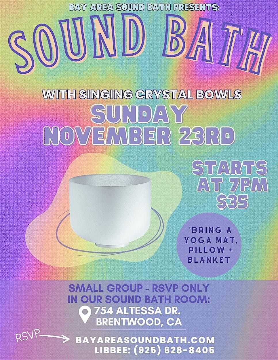 Small Group Sound Bath with Singing Crystal Bowls
