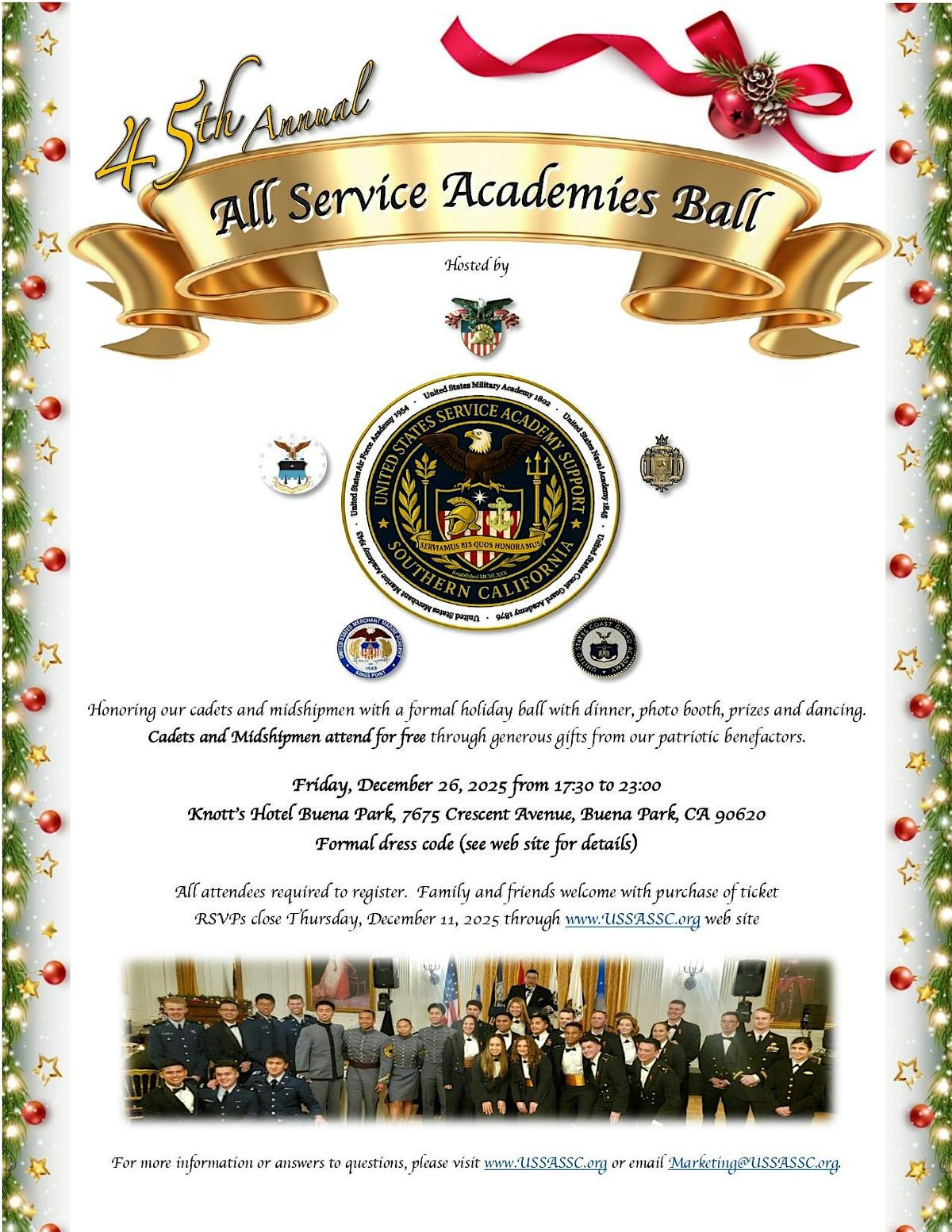 45th Annual Southern California All Service Academies Ball