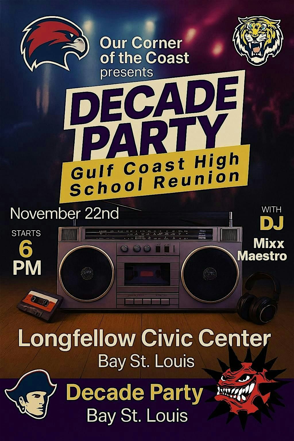 Gulf Coast High School Reunion & Decade Party