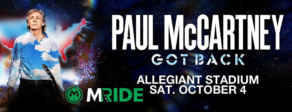 PAUL McCARTNEY concert shuttle bus from WESTGATE LAS VEGAS 10\/04\/2025