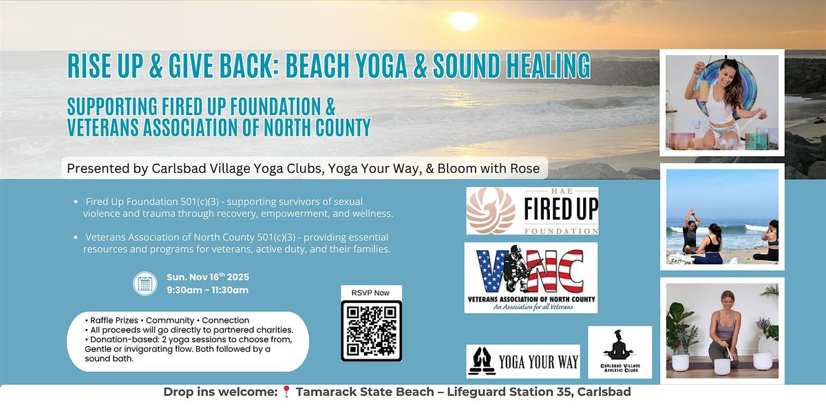 Rise Up for a Cause: Beach Yoga, Sound Bath, Food & Fun For Charity