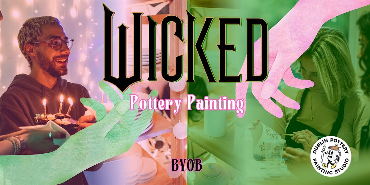 Wicked Themed Pottery Painting