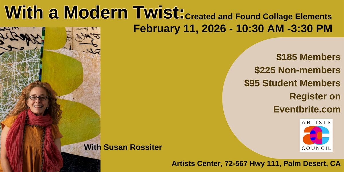 With a Modern Twist: Created & Found Collage Elements with Susan Rossiter