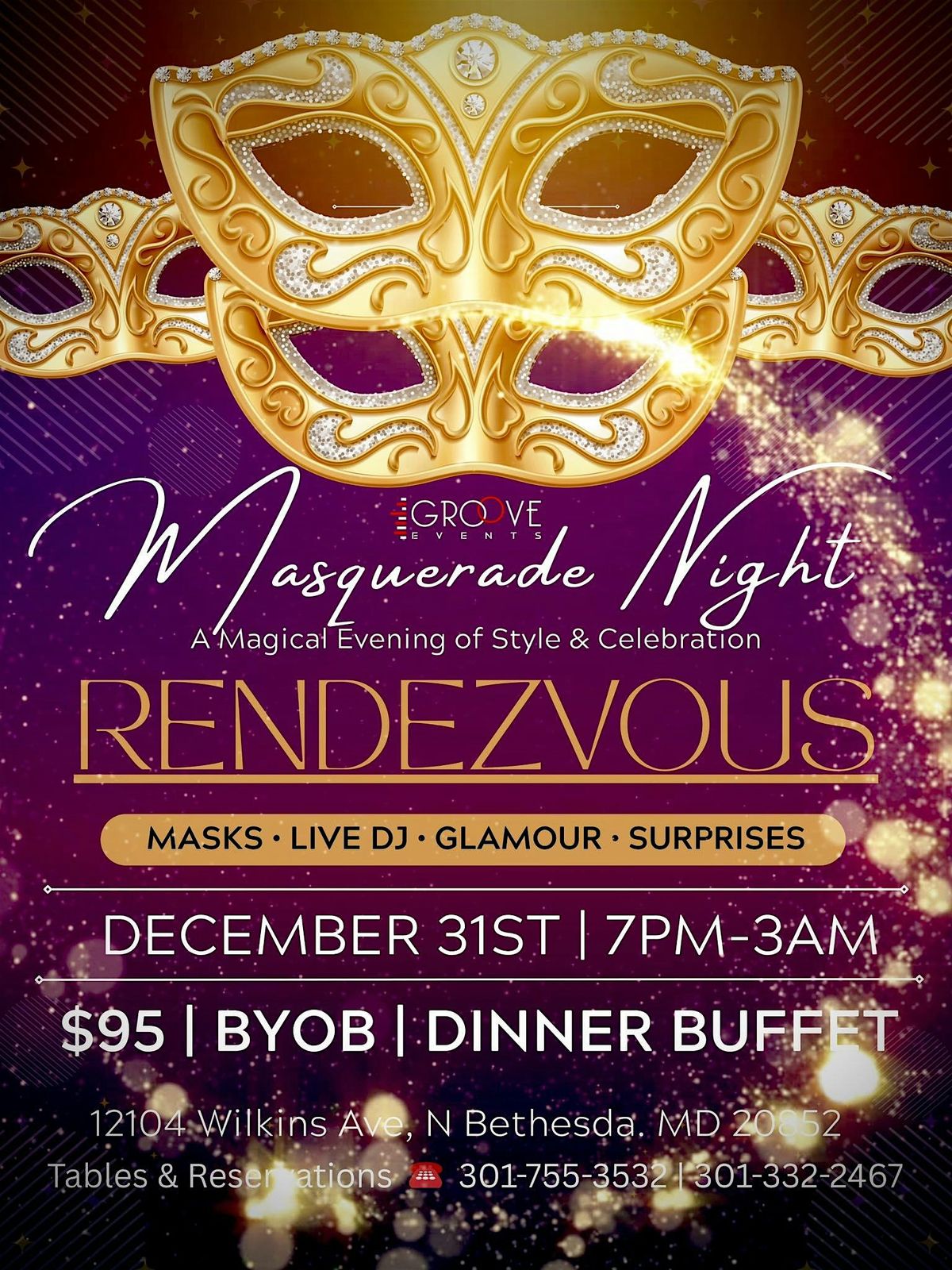 Masquerade Night, A New Year\u2019s Eve Affair!
