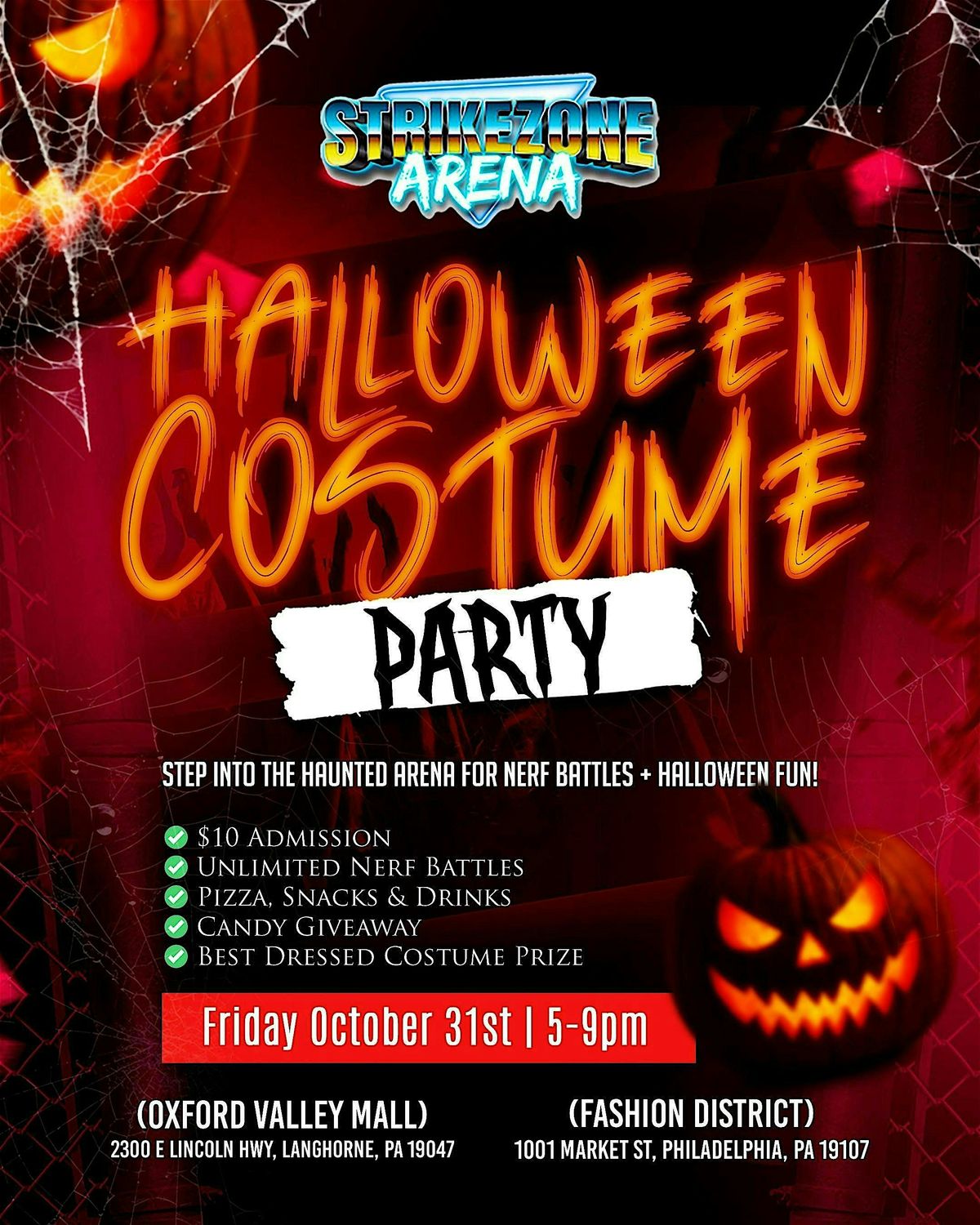 Halloween Costume Party at Strike Zone Nerf Arena