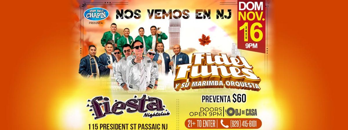 FIDEL FUNES Y SU MARIMBA ORQUESTA EN PASSAIC