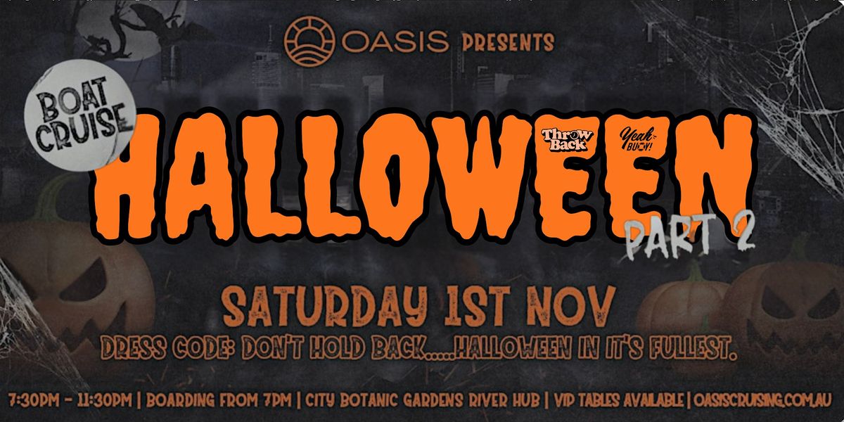 Throw Back x Yeah Buoy - Halloween Boat Party - Brisbane