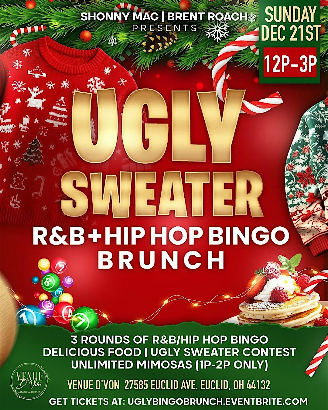 Ugly Sweater R&B +Hip Hop Bingo Brunch