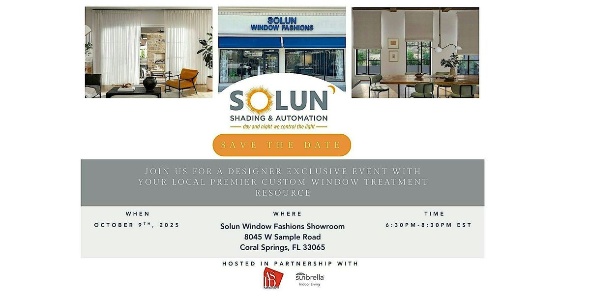 Solun Window Fashions Interior Designer Event