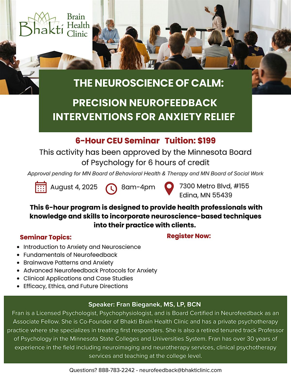 The Neuroscience of Calm: Precision Neurofeedback Interventions for Anxiety