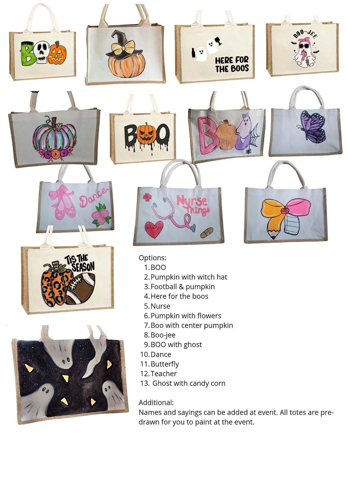 Fall Boo Bag Paint Day & Milkshakes