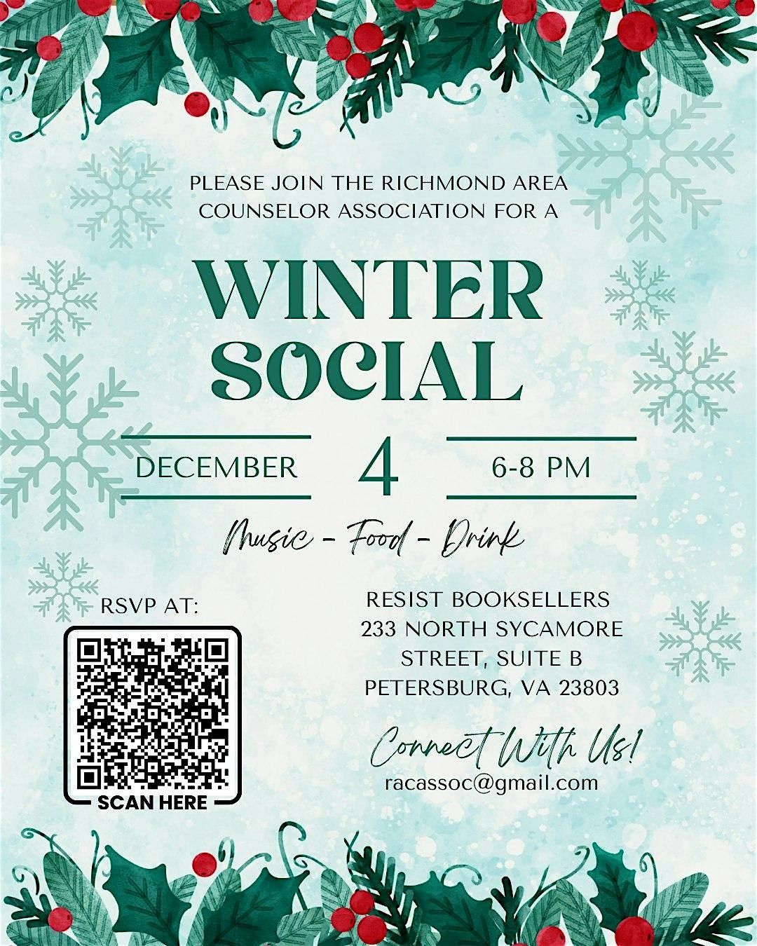 Richmond Area Counselor Association (RACA) Winter Social