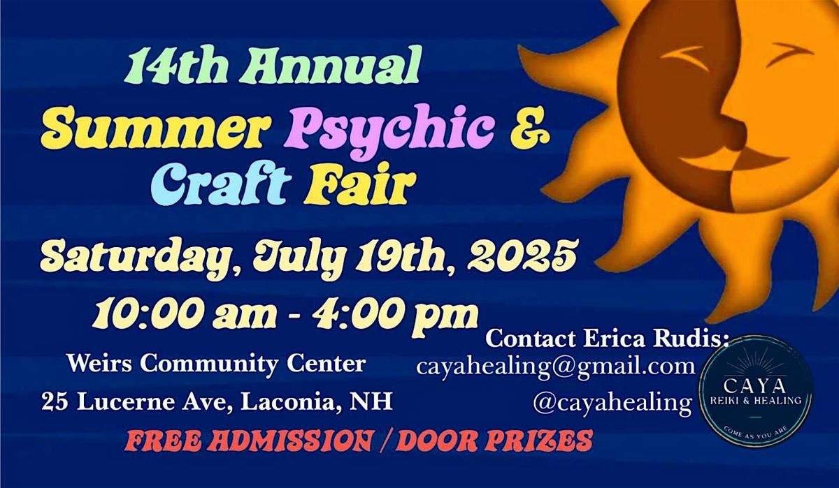 14th Annual Summer Psychic & Craft Fair | Weirs Community Center ...