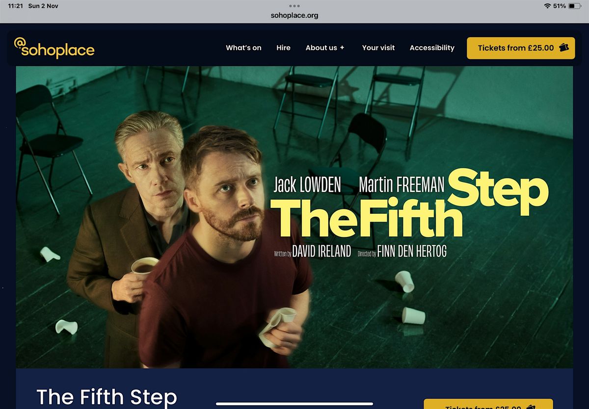 FIFTH STEP: NTLIVE Barrowby Memorial Hall 2.30 Sun 30th November
