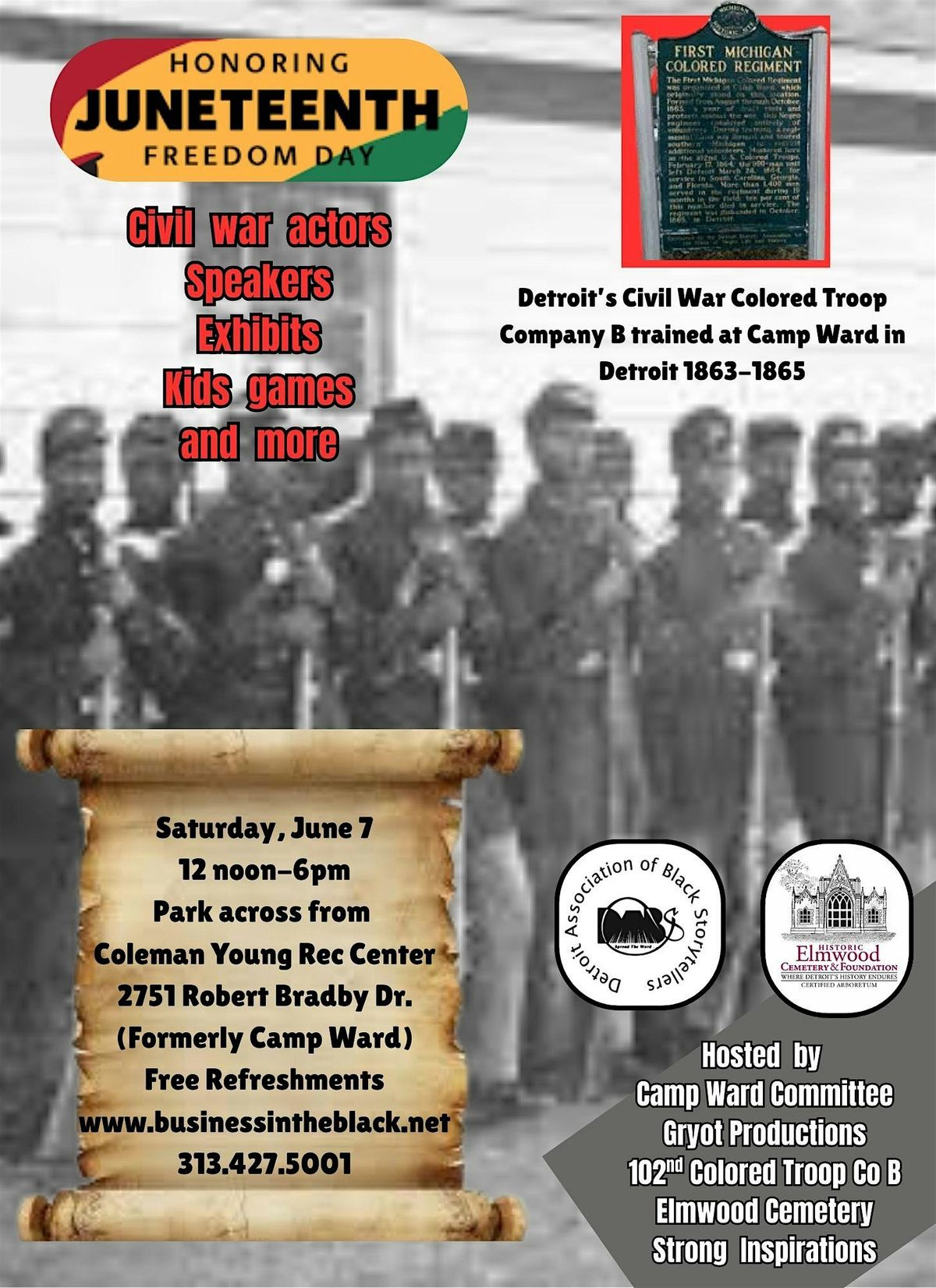 Juneteenth with Detroit's 102nd Colored Troops Company B