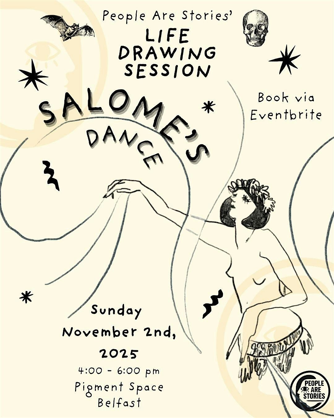 Salome's dance - Halloween Special Life Drawing Session At Pigment Space