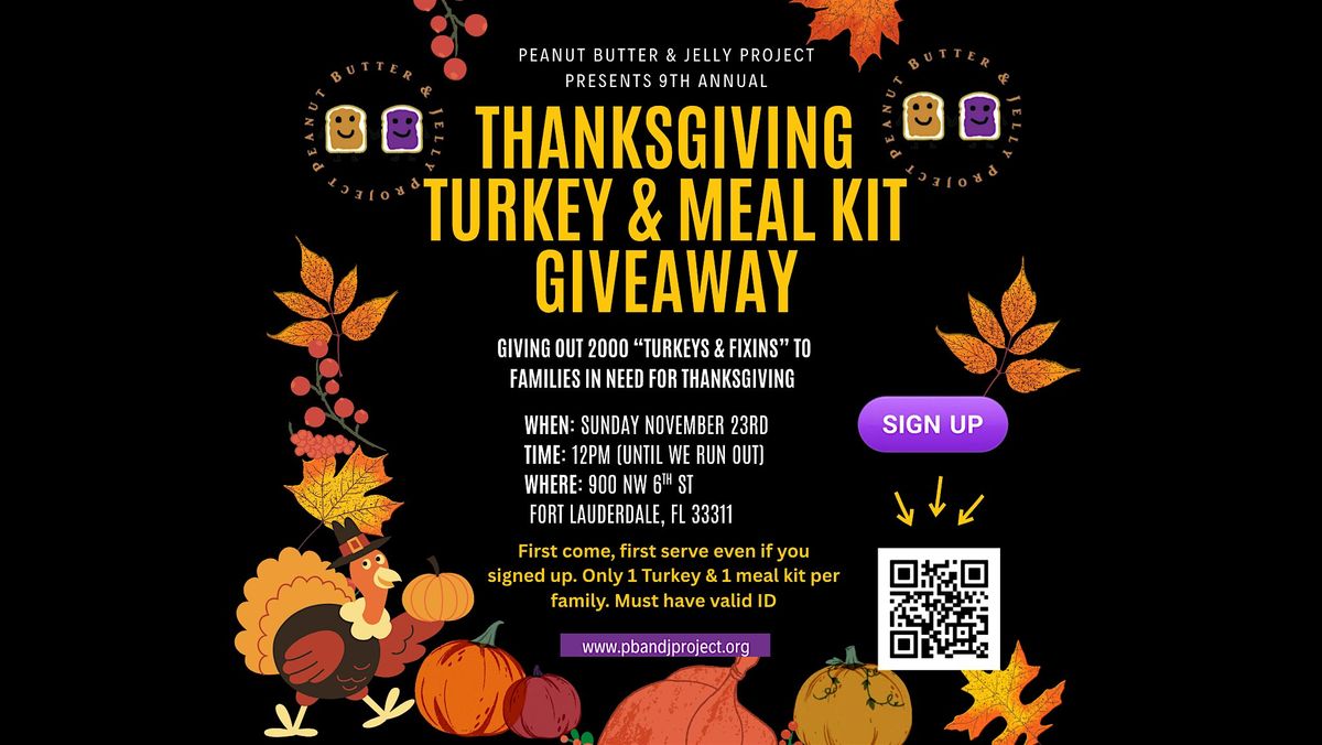 FREE THANKSGIVING TURKEY AND MEAL KIT GIVEAWAY