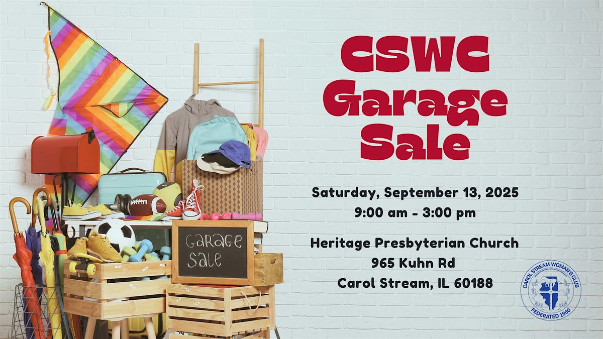 Carol Stream Woman's Club Garage Sale Fundraiser