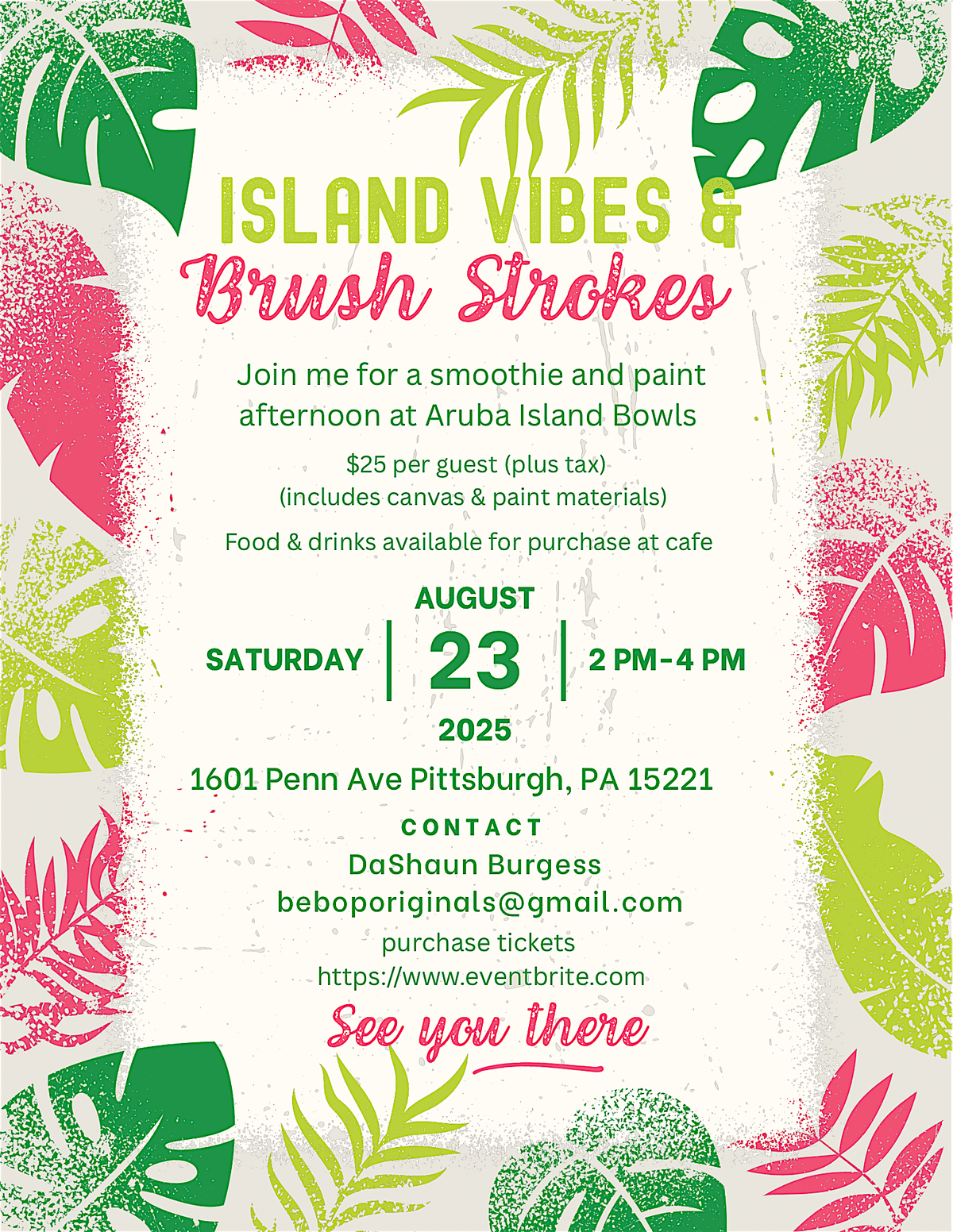 Island Vibes & Brush Strokes