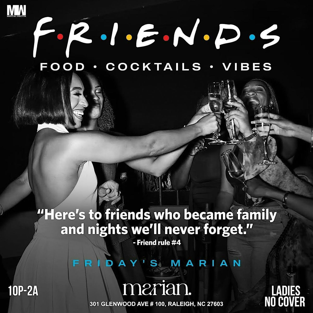 F\u2022R\u2022I\u2022E\u2022N\u2022D\u2022S - Fridays At Marian Food - Cocktails - Vibes - Hookah