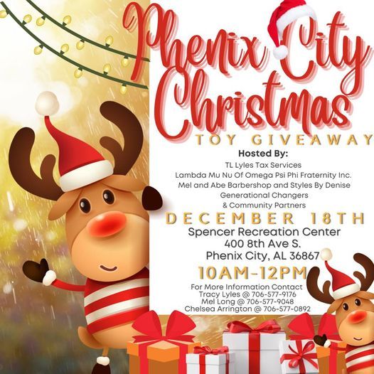 Christmas Toy Giveaway 2022 4Th Annual Phenix City Christmas Toy Giveaway | 400 8Th Ave S, Phenix City,  Al 36869, United States | December 18, 2021