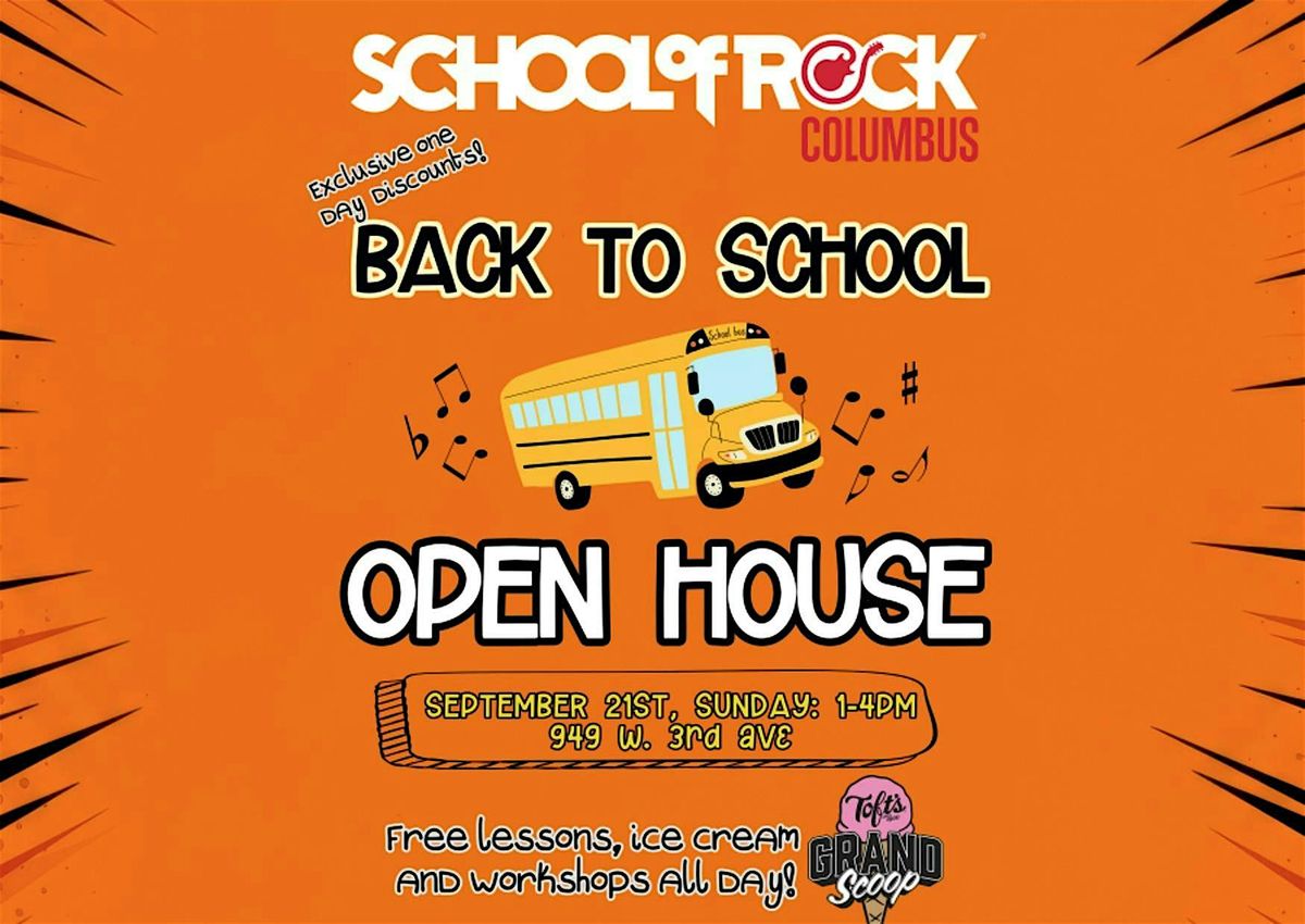 Back to School Open House! School of Rock, Columbus, OH September