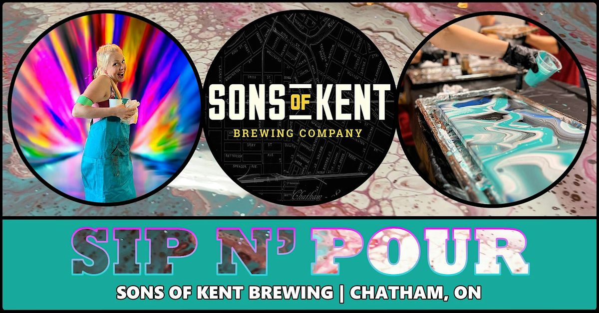 Acrylic Pour Workshop at Sons of Kent Brewing | CHATHAM