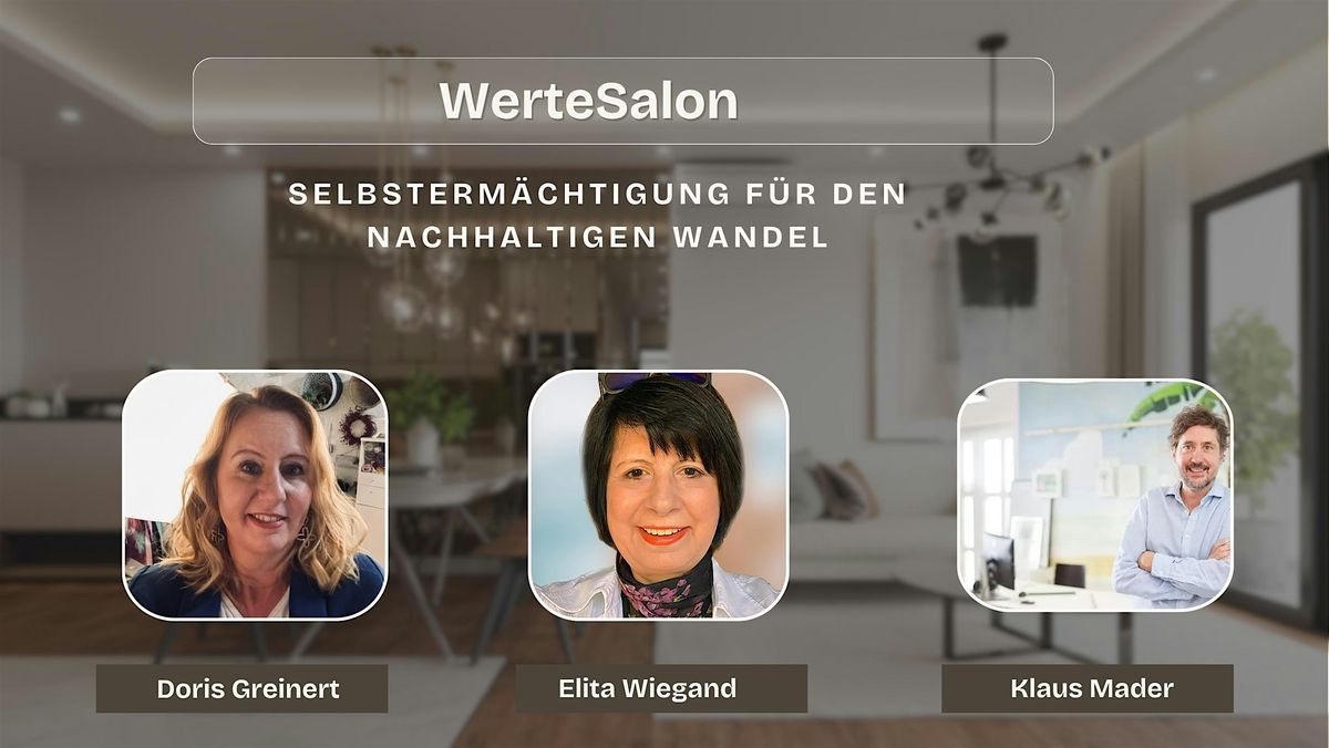 WerteSalon: Selbsterm\u00e4chtigung f\u00fcr den nachhaltigen Wandel