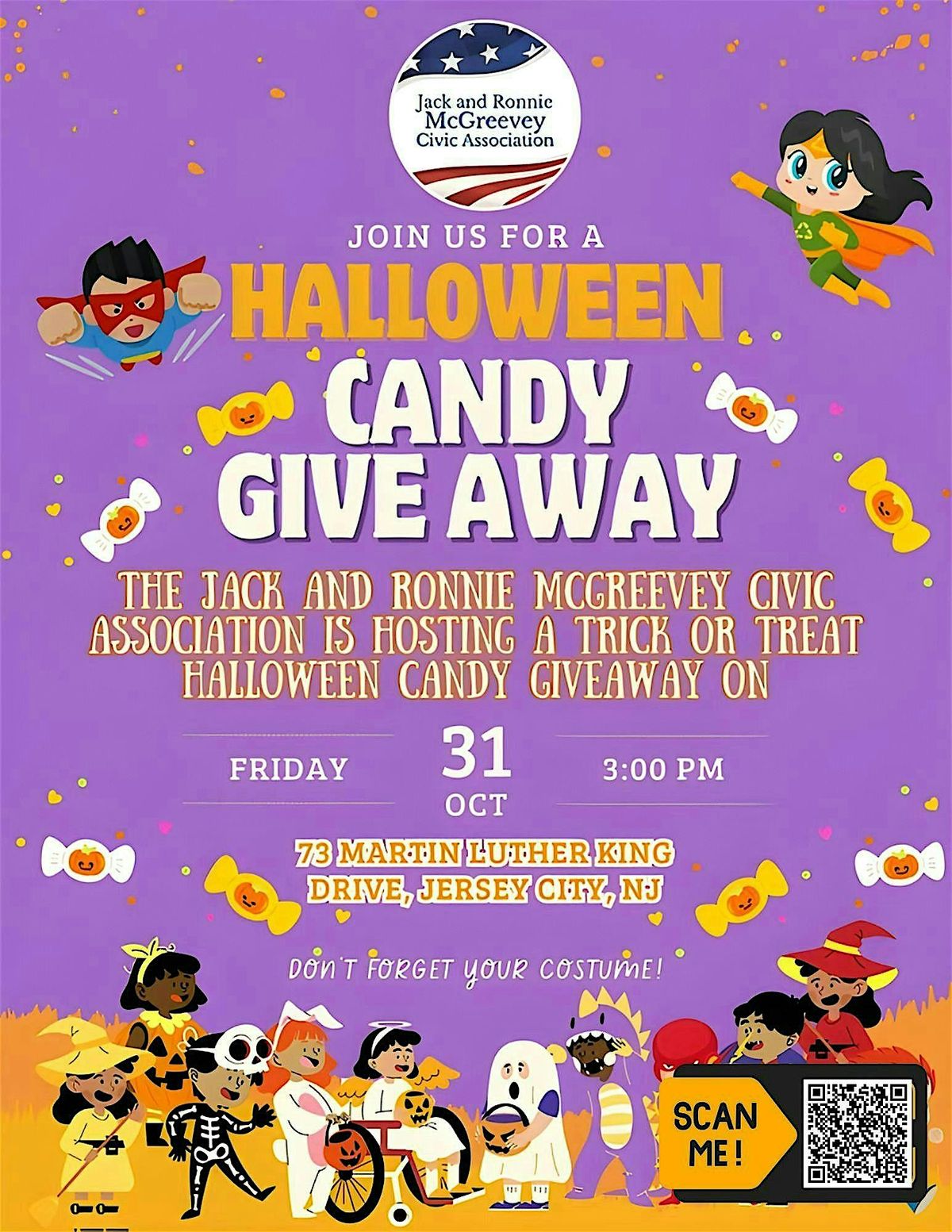 Trick or Treat Halloween Candy Give Away