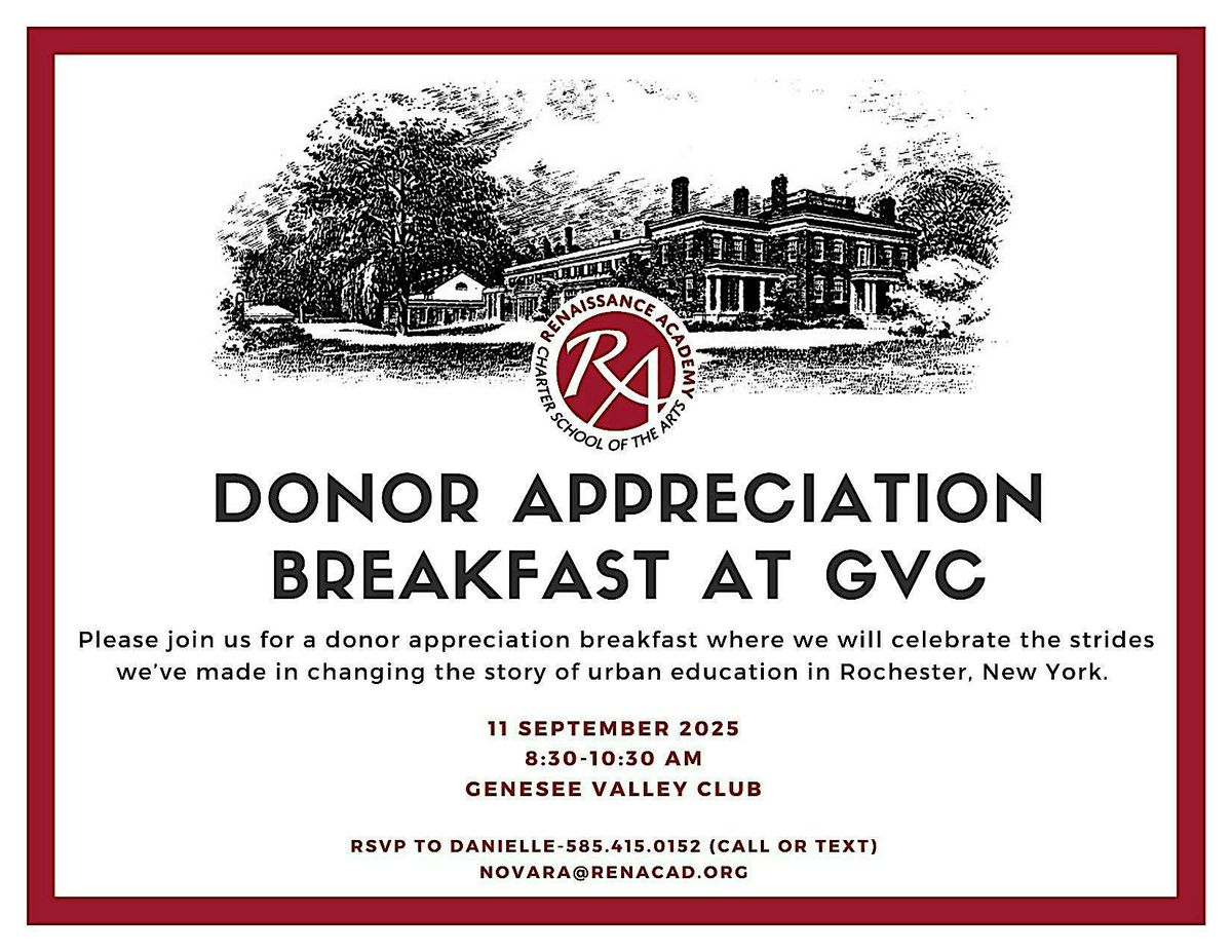 Renaissance Academy Donor Appreciation Breakfast