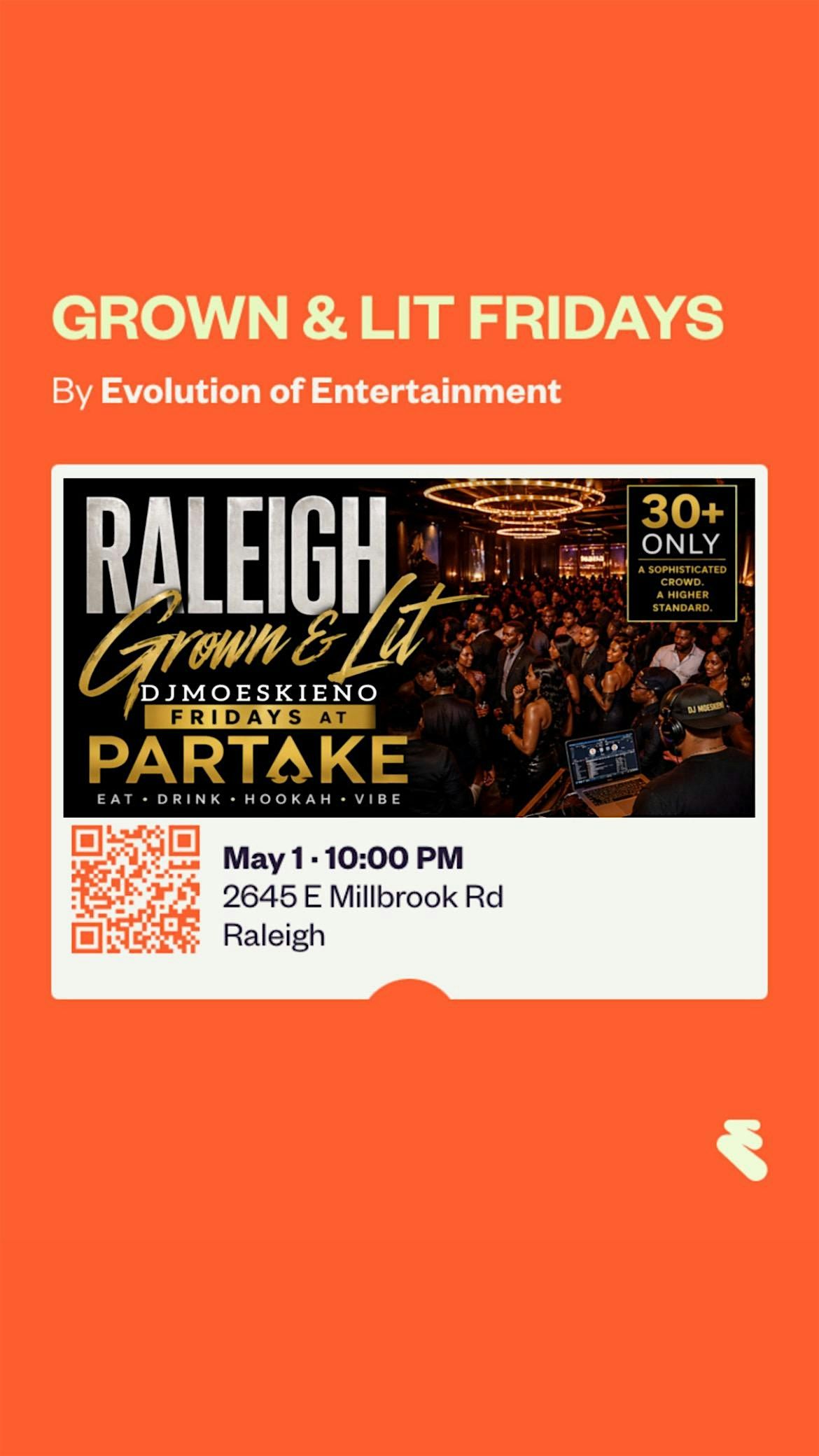 GROWN LIT FRIDAYS AT PARTAKE