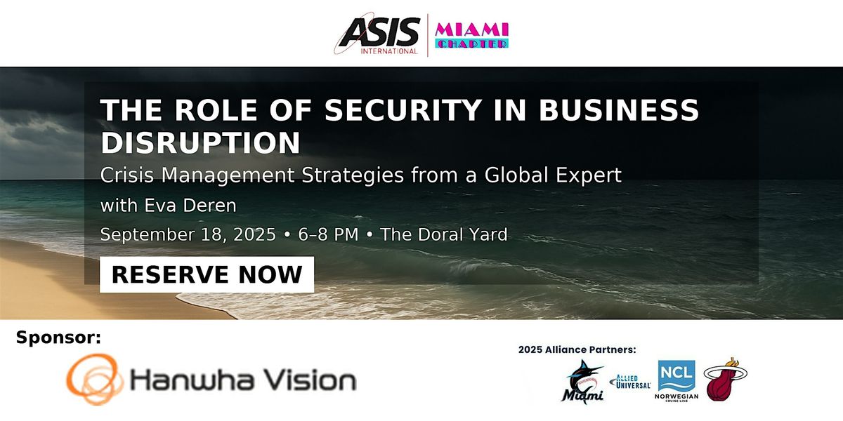 The Role of Security in Business Disruption