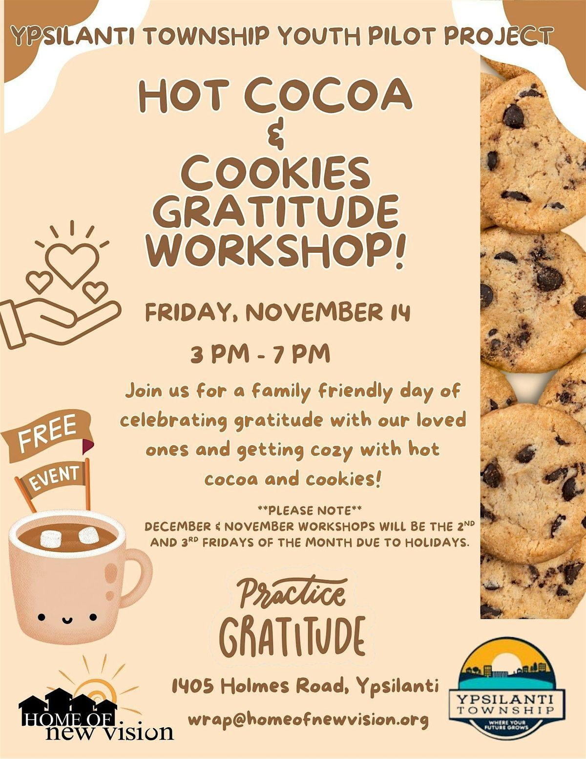 Ypsilanti Township Pilot Project - Hot Cocoa and Cookies Workshop