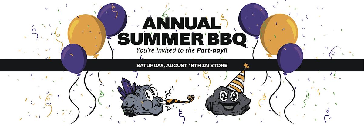 Rubble Rock and Gem Annual Summer BBQ and Sale