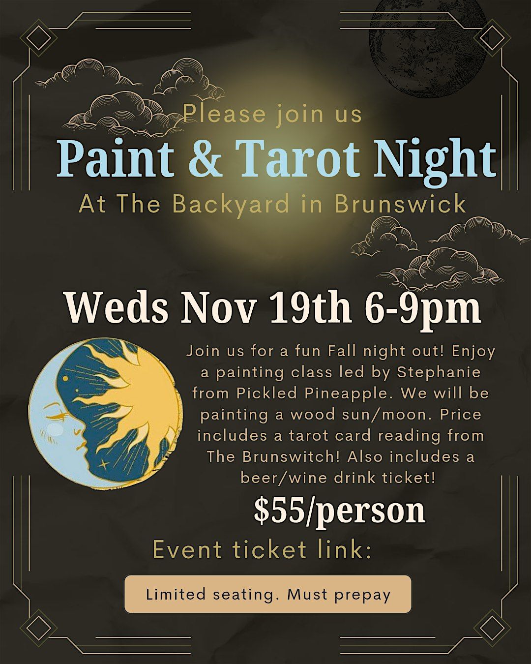Paint and Tarot Night at The Backyard
