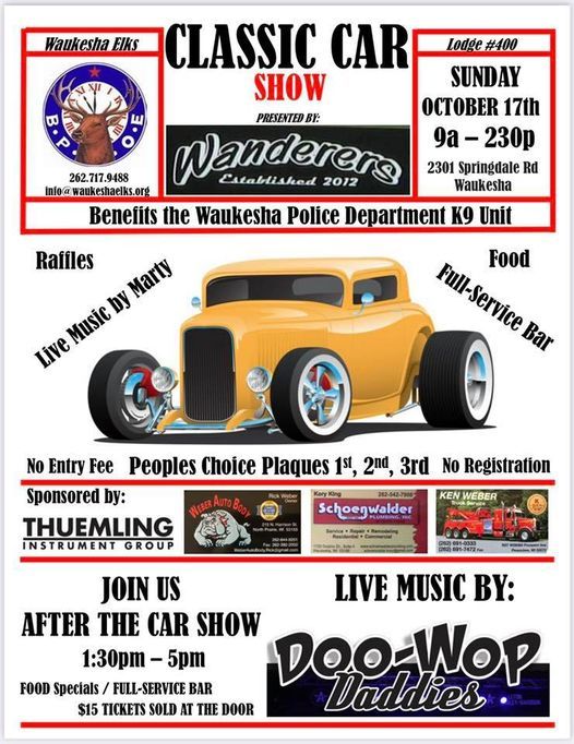 Doo Wop Daddies 2022 Schedule Car Show / Doo-Wop Daddies | 2301 Springdale Rd, Waukesha, Wi 53186-2856,  United States | October 17, 2021