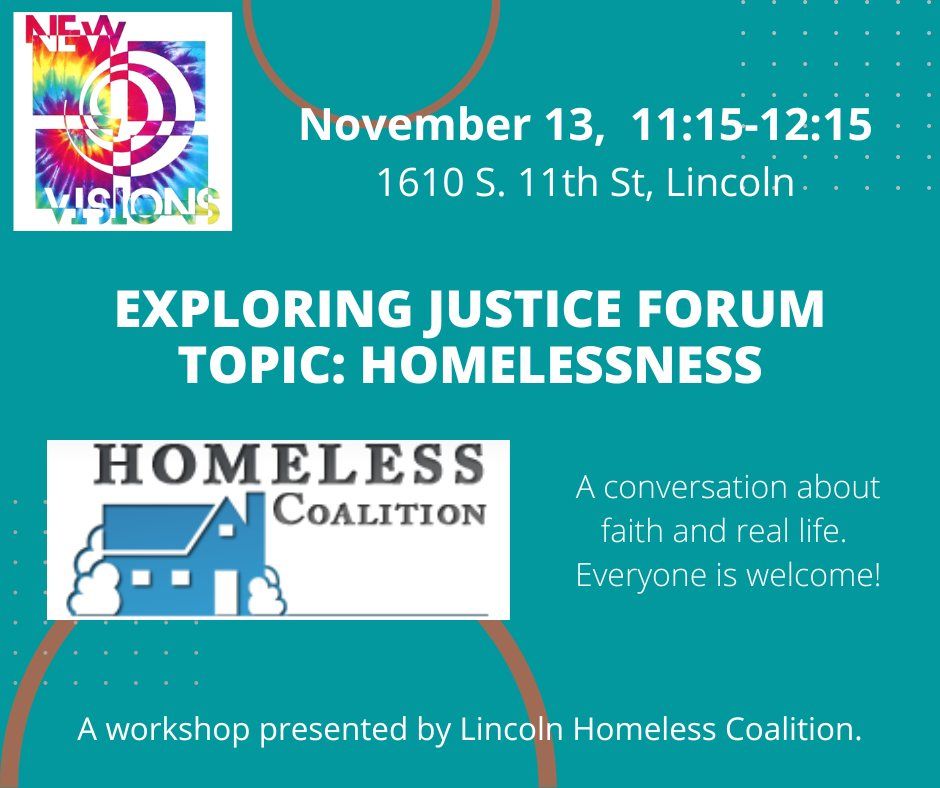 Exploring Justice Forum: Homelessness | New Visions United Methodist ...