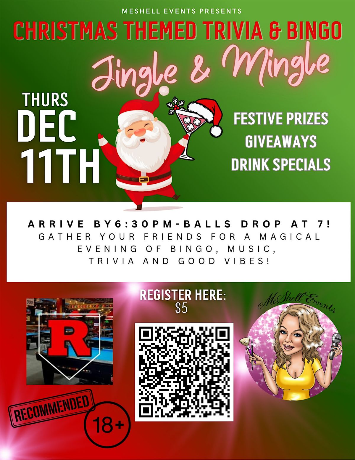 Christmas Bingo & Trivia at Rookies in Parma Hts