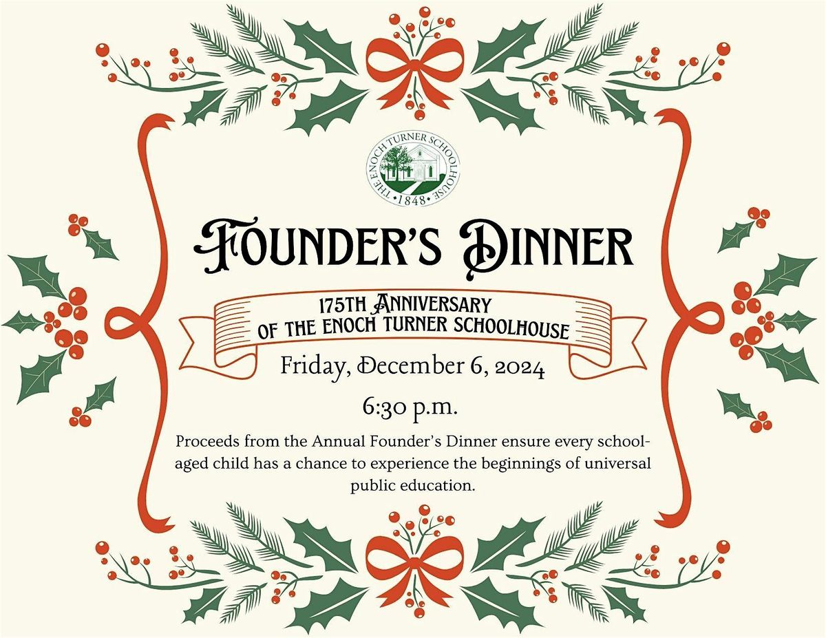 A Vintage Christmas at the Schoolhouse Annual Founders Dinner 2024