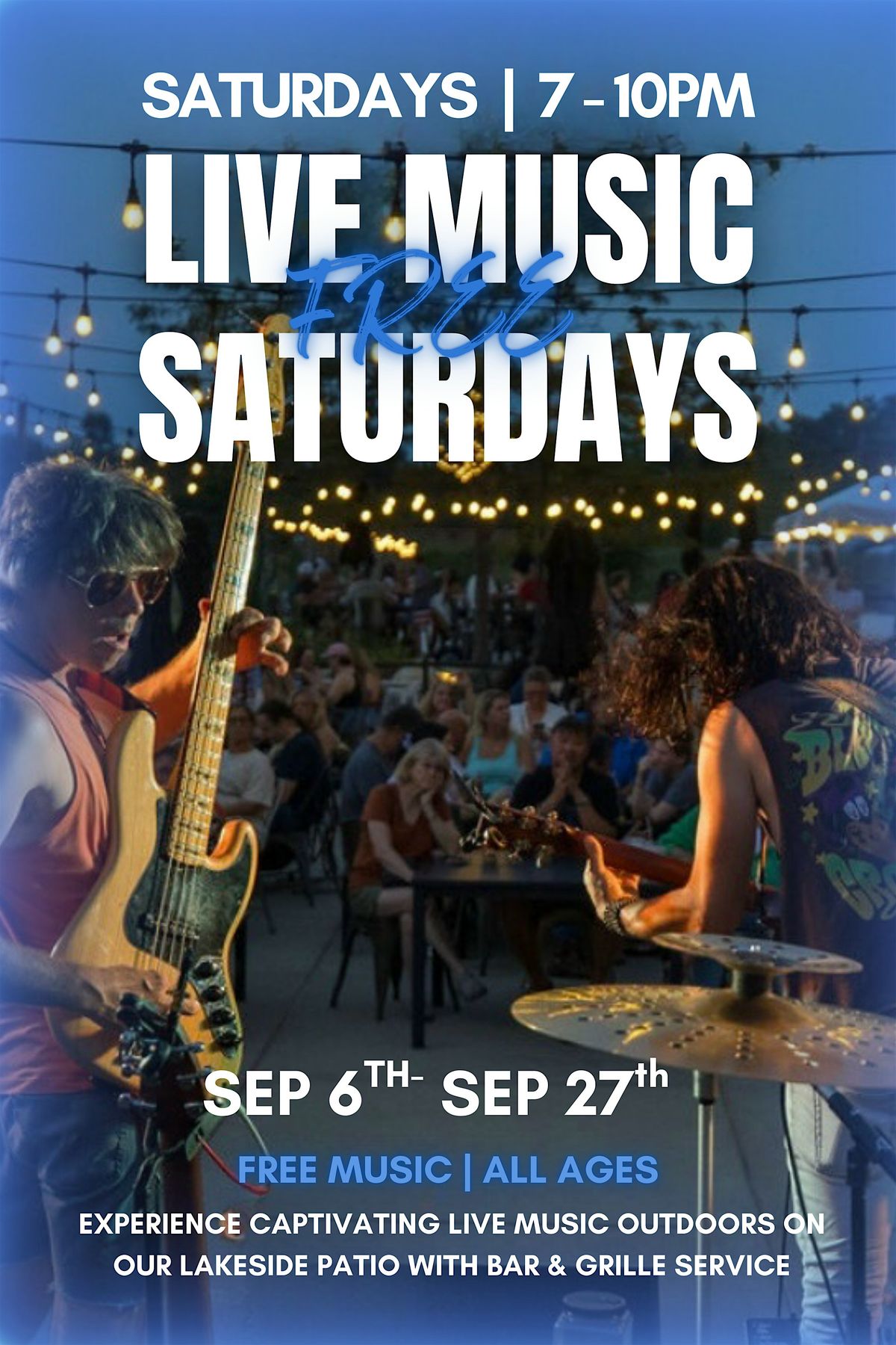 FREE Live Music: Jimmy Marquis Duo on our Lakeside Patio w\/Sunset Views!