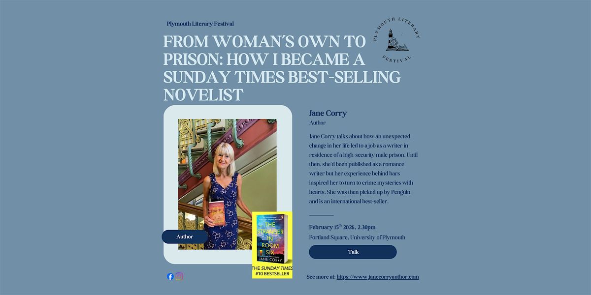 JANE CORRY: HOW I BECAME A SUNDAY TIMES BEST-SELLING NOVELIST