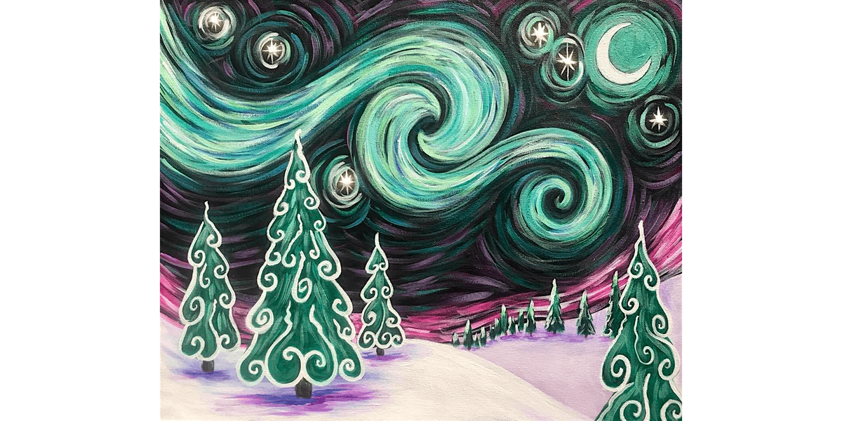 Starry Northern Lights - Paint and Sip in Phoenix | Classpop!\u2122