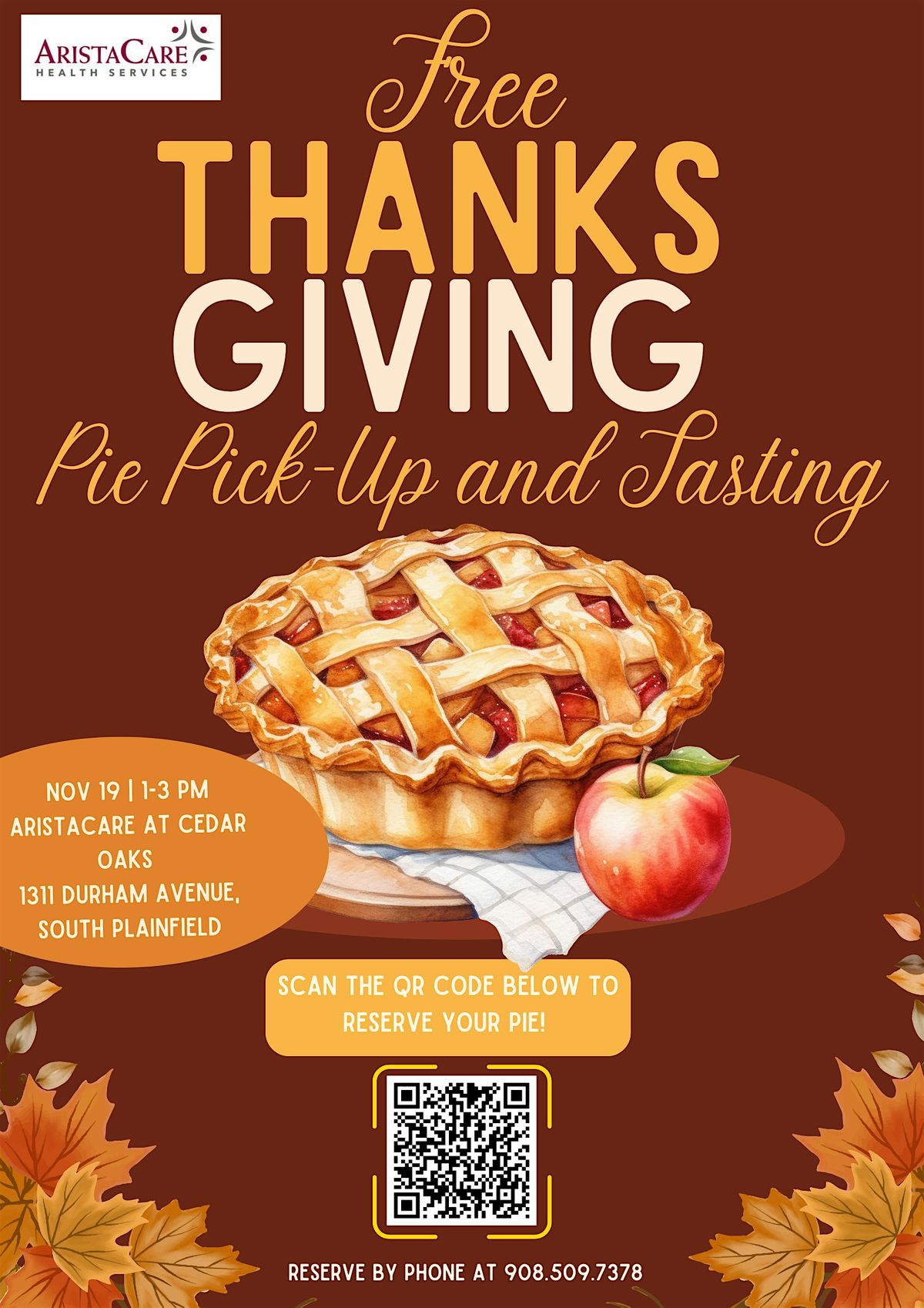 AristaCare at Cedar Oaks Holiday Pie Tasting and Giveaway