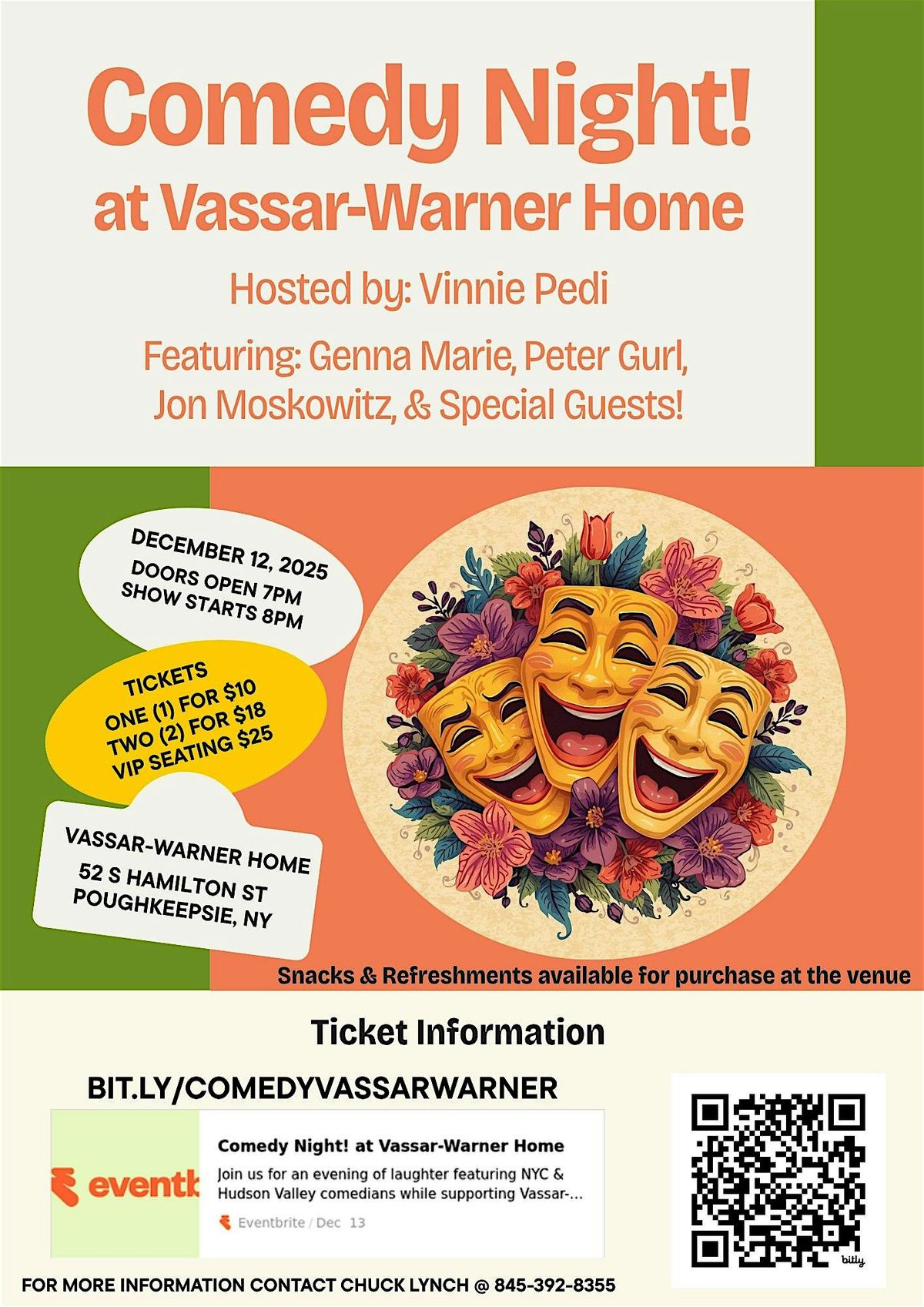 Comedy Night! at Vassar-Warner Home