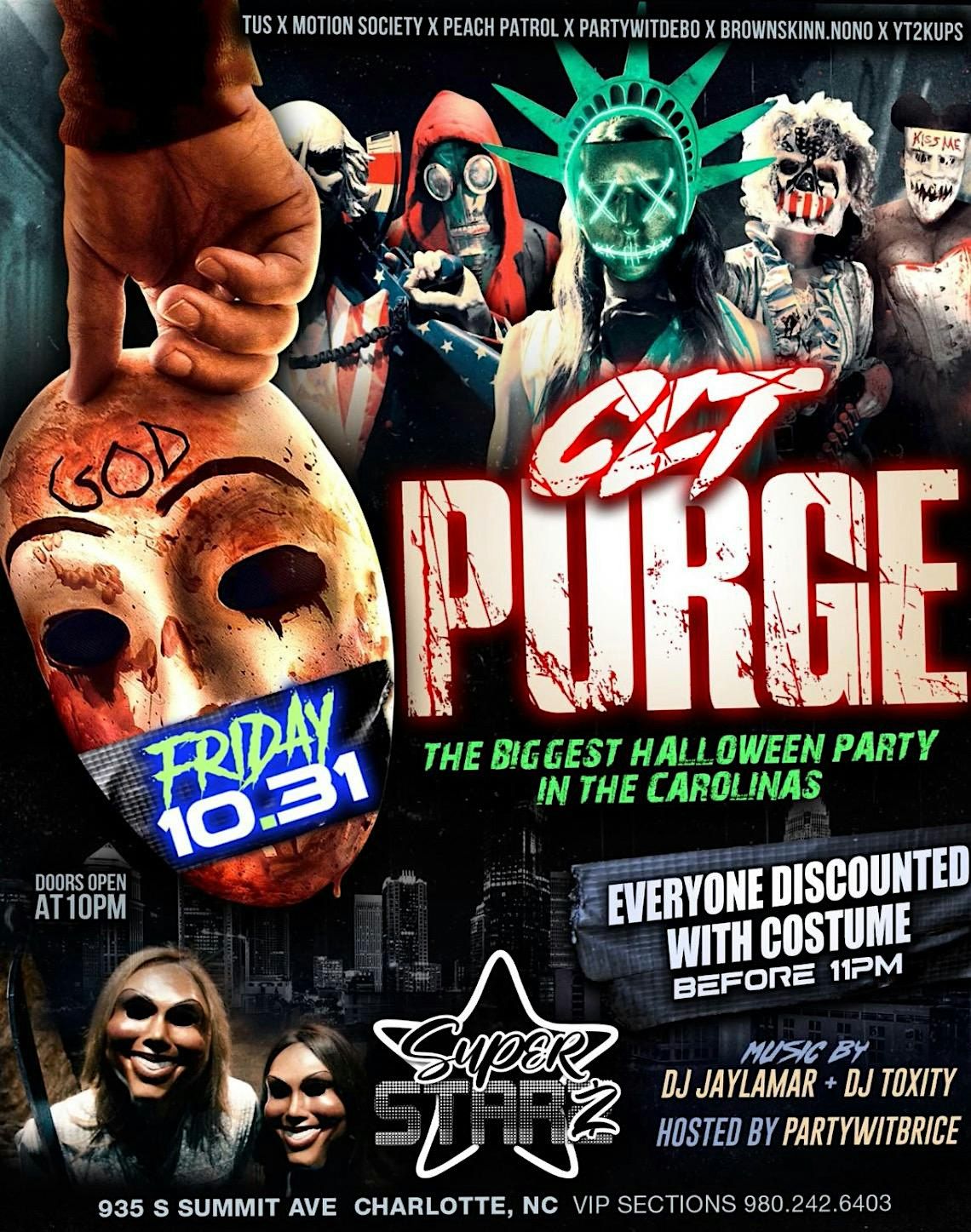 THE CLT PURGE HALLOWEEN COSTUME PARTY