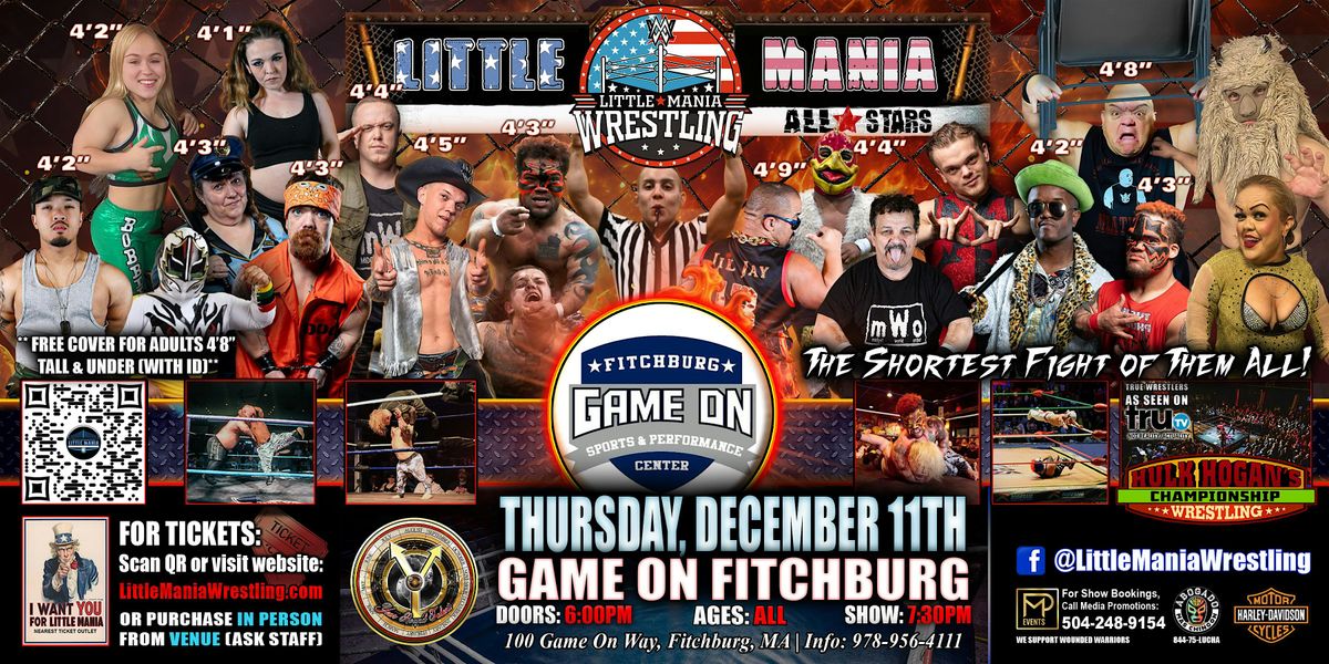Fitchburg, MA - Little Mania Mini Wrestling @Game On Fitchburg