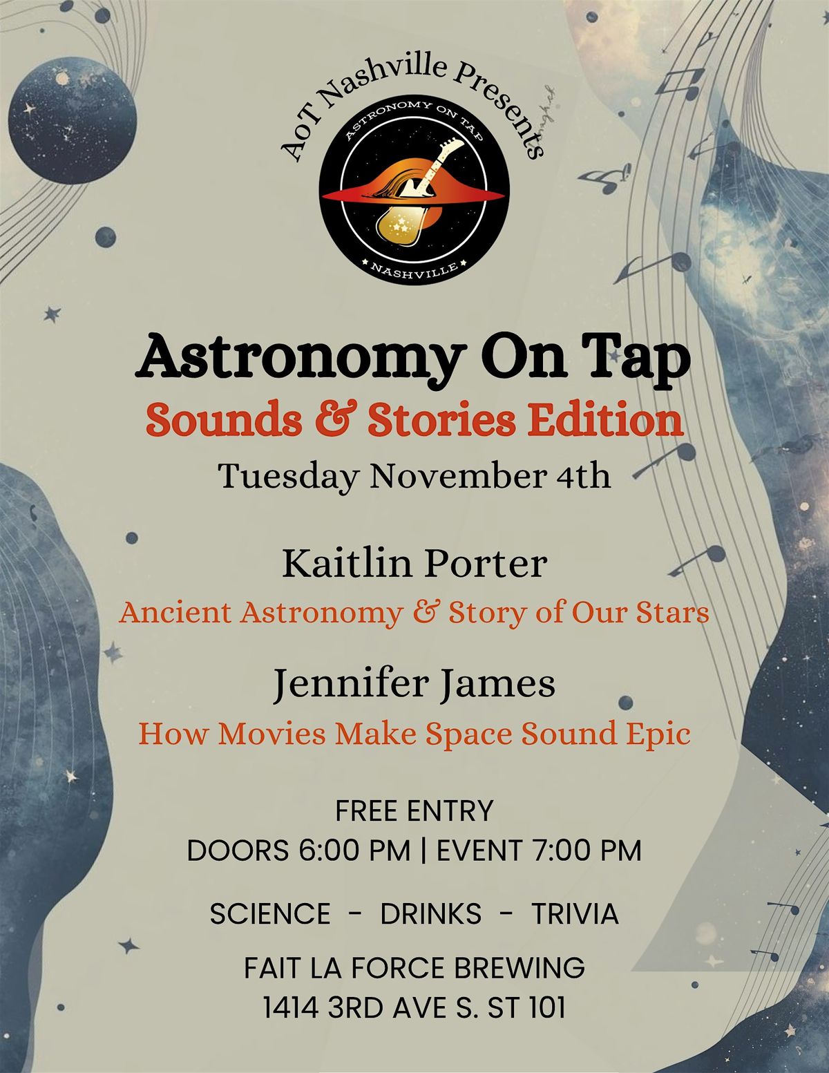 Astronomy on Tap - Sounds & Stories Edition