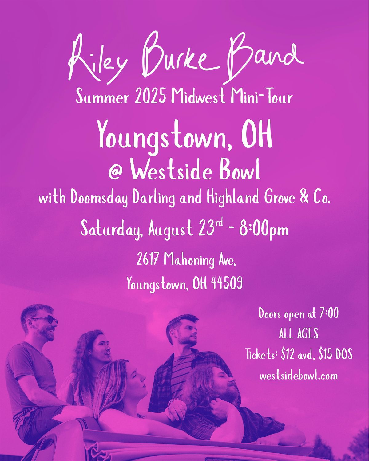 Riley Burke Band\/Doomsday Darling\/Highland Grove & Co.